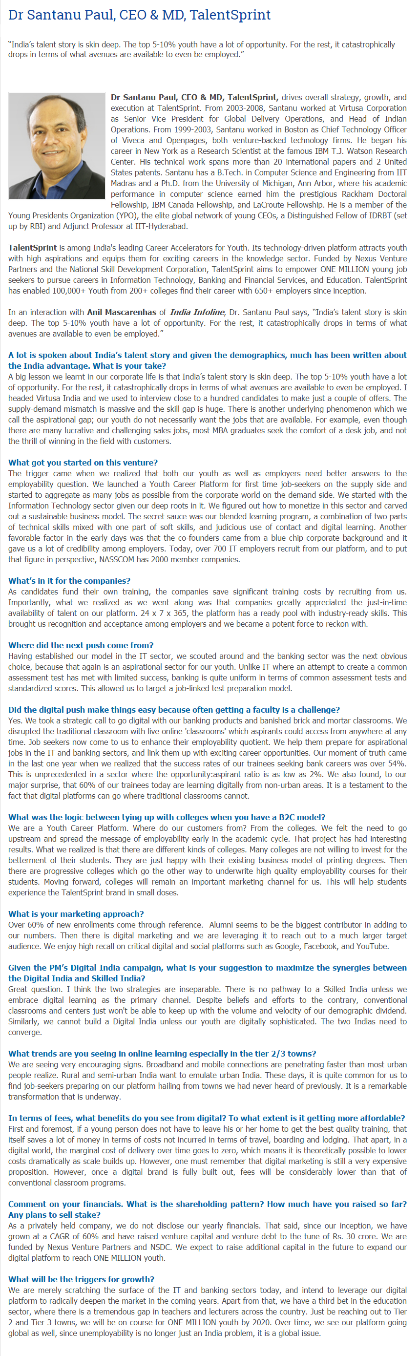 India’s talent story is skin deep