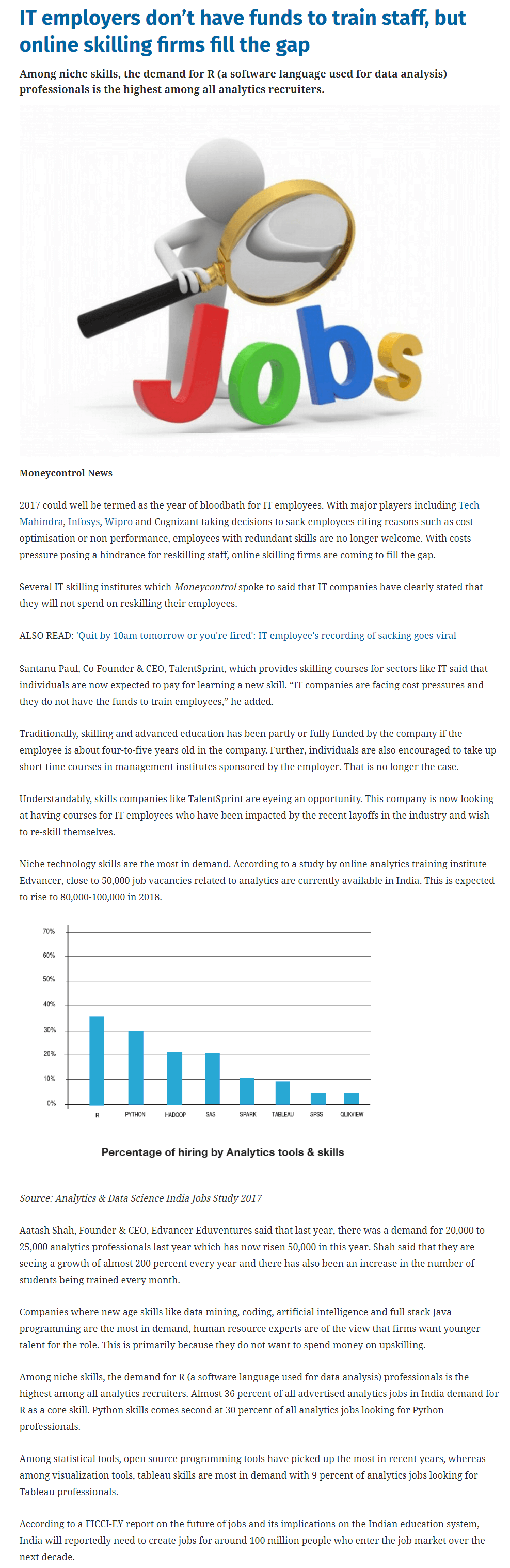 IT employers don’t have funds to train staff, but online skilling firms fill the gap